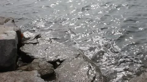 Sea waves movement Video stock 10679754