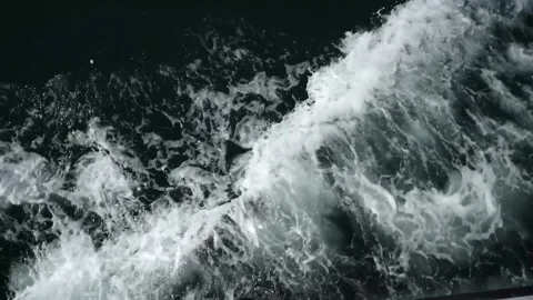 Sea waves movement while sailing Stock Footage 143939230