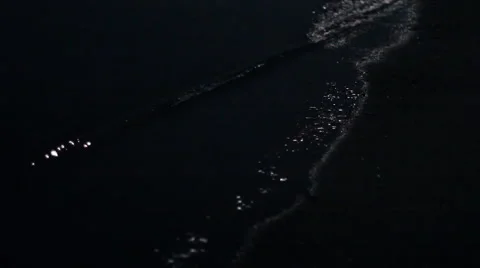 Sea Waves at Night Video stock 41947288