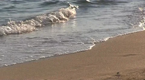 Sea Waves over Sand Beach Vidéo 42387066