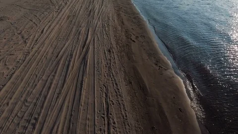 Sea Waves over Sand Beach Stock Footage 80393840