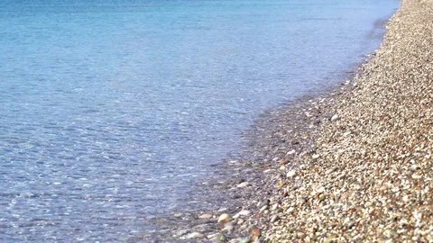 Sea Waves over Sand Beach Holiday Background Stock Footage 81934060