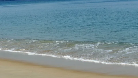 Sea Waves over Sand Beach 스톡 동영상 88234608