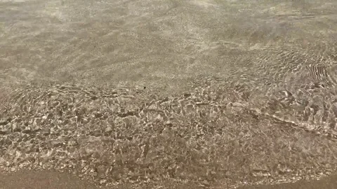 Sea Waves Over Sandy Beach. People At The Sea Stock-Footage 105232342