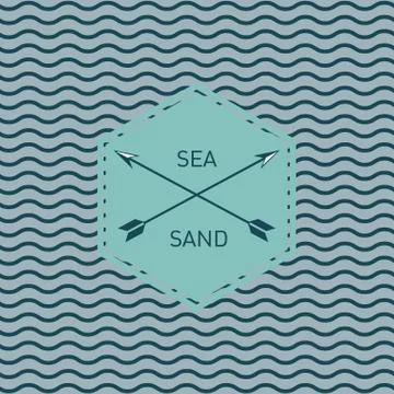 Sea waves pattern Stock Illustration