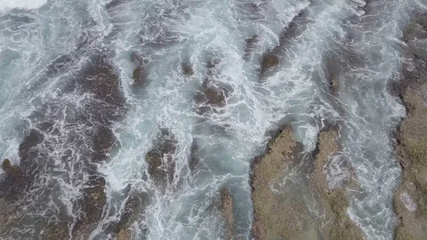 Sea waves in the pattern seashore rock Video stock 113663723