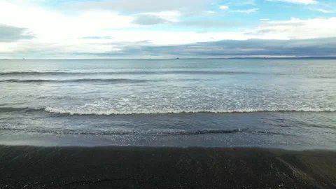 Sea Waves Reaching Beach in East Scotland, 4K Footage Stock Footage 170459691