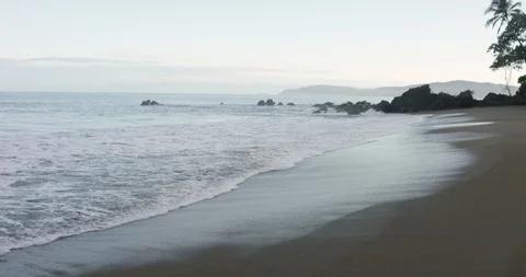 Sea waves reaching the coast Stock Footage 96404072