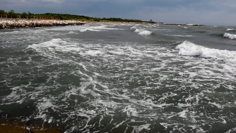 Sea waves reaching the shore Stock Footage 113518311