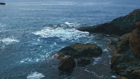 Sea waves Rock ocean Video stock 274035244