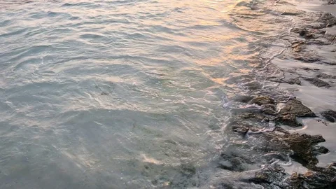 Sea waves on rocks Stock Footage 76158594