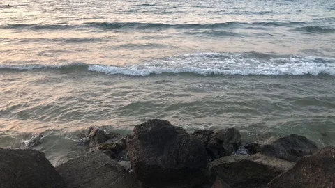Sea Waves On The Rocks Stock Footage 94088820