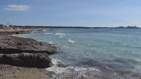 Sea waves on a rocky coast. Stock Footage 103882309