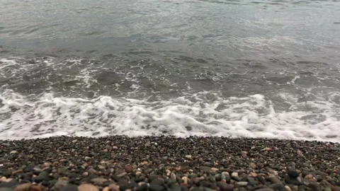 Sea waves roll ashore. Stock Footage 114111707