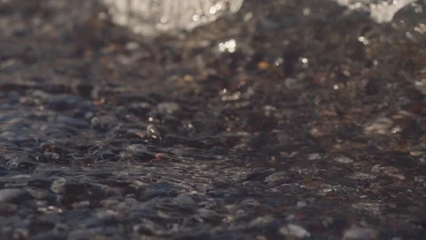 Sea waves roll on a sandy beach Stock Footage 90580123