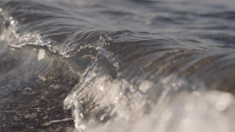 Sea waves roll on a sandy beach Stock Footage 90580341