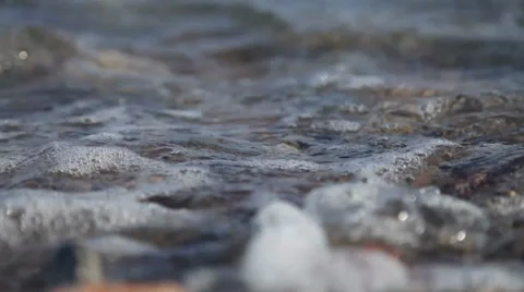 Sea ​​waves rolled onto the rocks Stock Footage 38204911