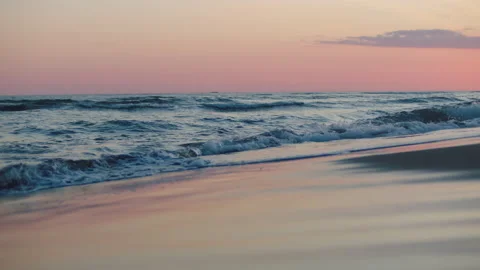 Sea waves rolling and splashing on beach 스톡 동영상 155907859