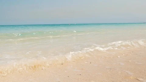Sea waves rolling on the sandy beach Stock Footage 101660792