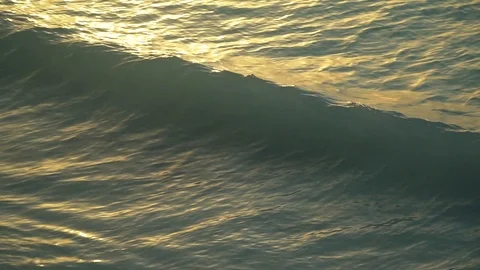 Sea Waves Rolling On Sandy Beach At Sunset Stock Footage 107427023