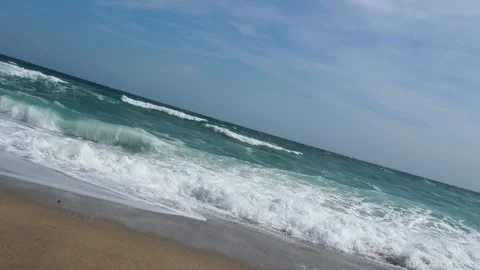 Sea waves rotate 360 degrees. Original seascape Video stock 124782838