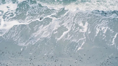 Sea waves on sand beach Stock Footage 108213178