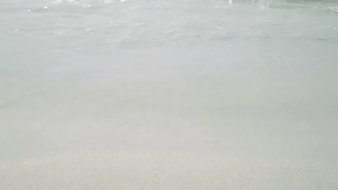 Sea waves on the sand close-up Stock Footage 87305449