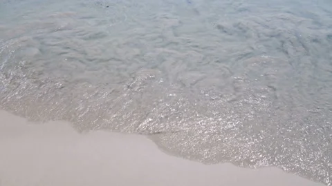 Sea waves on the sand close-up Stock Footage 87306124