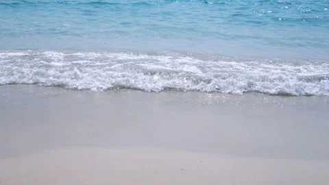 Sea waves on the sand close-up Stock Footage 87306170
