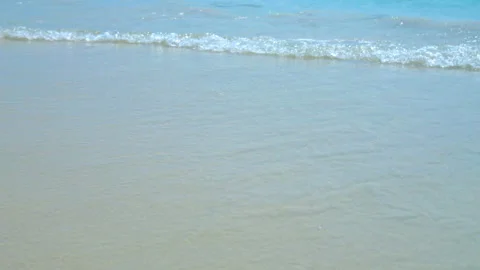 Sea waves on the sand close-up Stock Footage 87418314