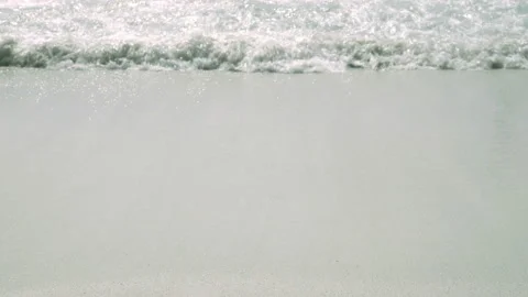 Sea waves on the sand close-up Stock Footage 87531160