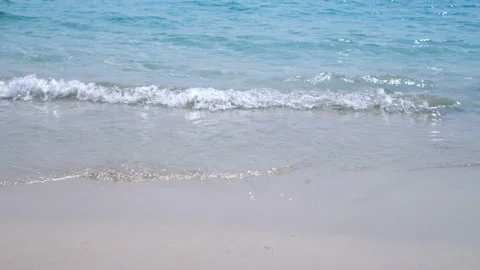 Sea waves on the sand close-up Stock Footage 87531456