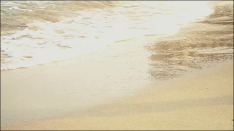 Sea waves on the sand close-up Stock Footage 88927103