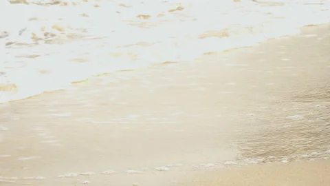 Sea waves on the sand close-up Stock Footage 88927173
