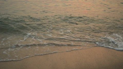 Sea Waves On The Sand Close-Up Stock Footage 103732207