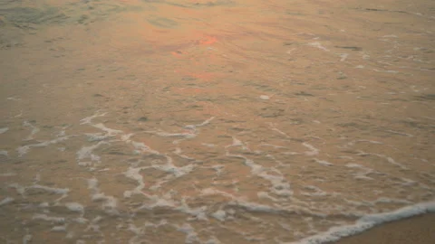 Sea Waves On The Sand Close-Up Video stock 103732217
