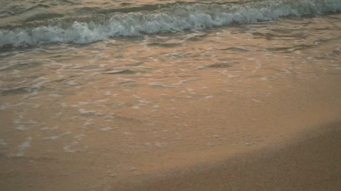 Sea Waves On The Sand Close-Up Video stock 103732298