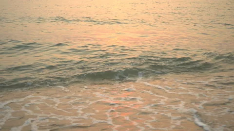 Sea Waves On The Sand Close-Up Stock Footage 103732304