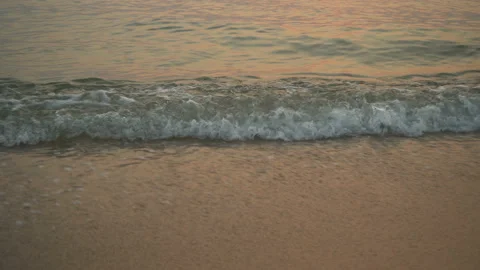 Sea Waves On The Sand Close-Up Stock Footage 103732480