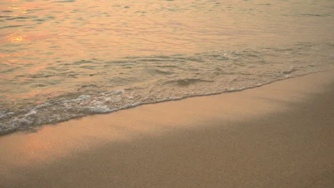 Sea Waves On The Sand Close-Up Stock Footage 103732484