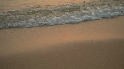 Sea Waves On The Sand Close-Up Video stock 103732493