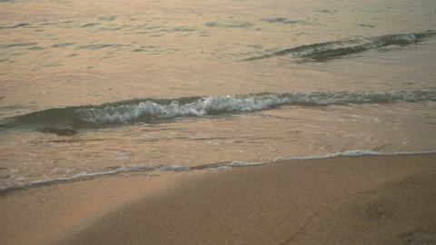Sea Waves On The Sand Close-Up Stock Footage 103732538