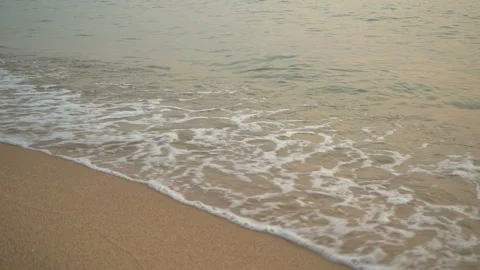 Sea Waves On The Sand Close-Up Stock Footage 103732541