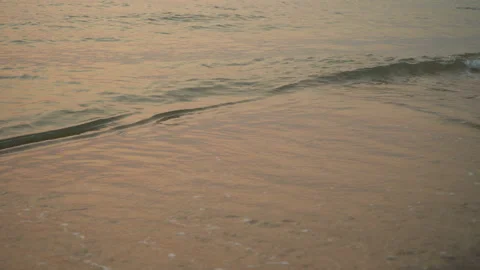 Sea Waves On The Sand Close-Up Stock Footage 103732638