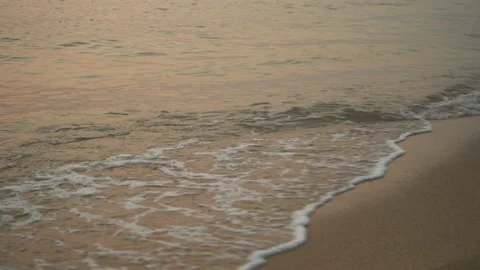 Sea Waves On The Sand Close-Up Stock Footage 103732782