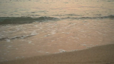 Sea Waves On The Sand Close-Up Stock Footage 103732913