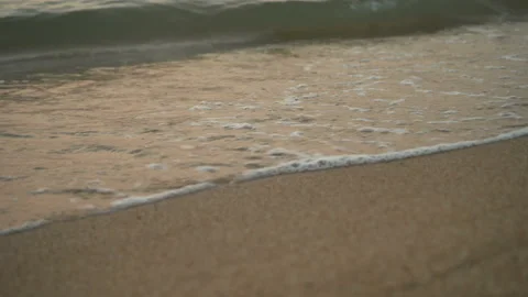 Sea Waves On The Sand Close-Up Stock Footage 103732919
