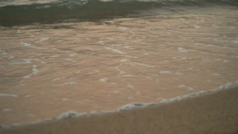 Sea Waves On The Sand Close-Up Stock Footage 103732923