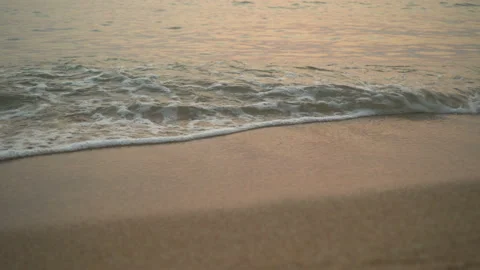 Sea Waves On The Sand Close-Up Stock Footage 103732928