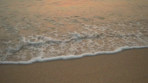 Sea Waves On The Sand Close-Up Stock Footage 103732951